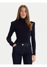 Gaudi Golf 521FD53037 Granatowy Regular Fit. Typ kołnierza: golf. Kolor: niebieski. Materiał: syntetyk, wiskoza #1