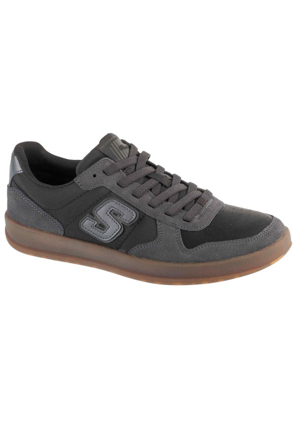 skechers - Buty sportowe Sneakersy męskie, New Wave Cup - Calven. Kolor: czarny. Sport: turystyka piesza