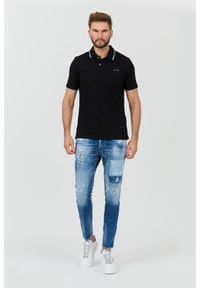 Guess - GUESS Czarne męskie polo Lyle, Rozmiar XXL. Typ kołnierza: polo. Kolor: czarny #4