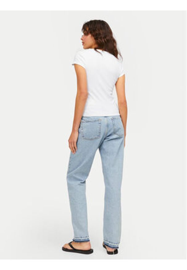 JJXX T-Shirt Hayden 12249361 Biały Slim Fit. Kolor: biały. Materiał: syntetyk