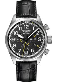 AVIATOR - Zegarek Aviator Zegarek męski Aviator V.2.25.0.169.4 czarny. Kolor: czarny #1