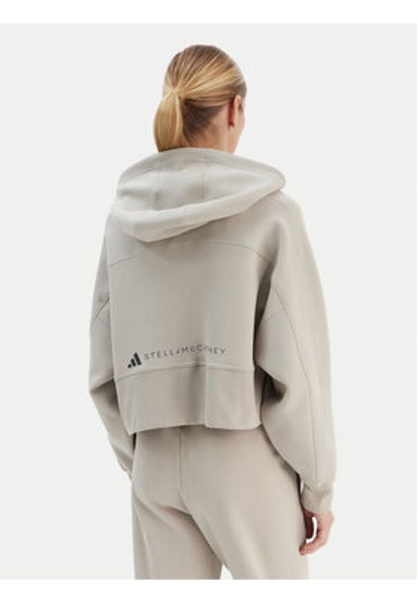 Adidas by Stella McCartney - adidas by Stella McCartney Bluza JX6781 Szary Loose Fit. Kolor: szary. Materiał: bawełna, syntetyk