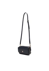 TOMMY HILFIGER - Tommy Hilfiger Torebka Th Icon AW0AW17680 Granatowy. Kolor: niebieski. Materiał: skórzane