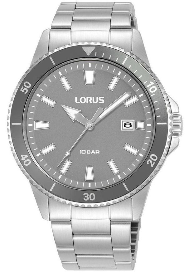 Zegarek Lorus Zegarek Lorus RH907SX9 męski szary 40 mm .. Kolor: szary