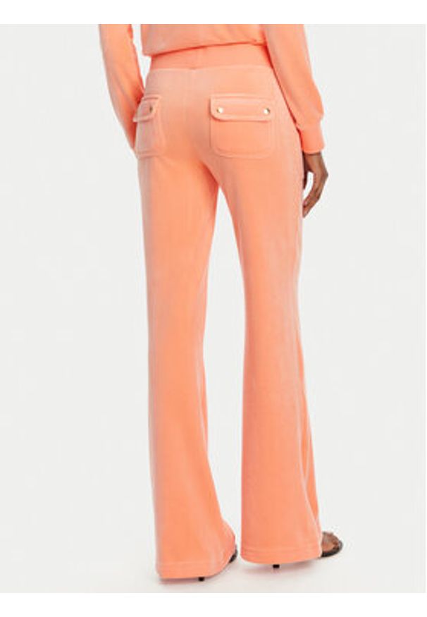 Juicy Couture Spodnie dresowe Layla JCSEBJ001 Pomarańczowy Flared Leg. Kolor: pomarańczowy. Materiał: syntetyk