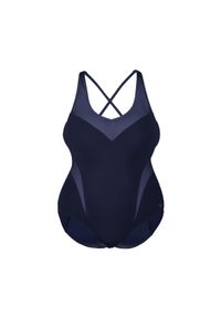 Damski kostium kąpielowy 1-częściowy Arena Isabel Light Cross Back Plus. Kolor: niebieski #1