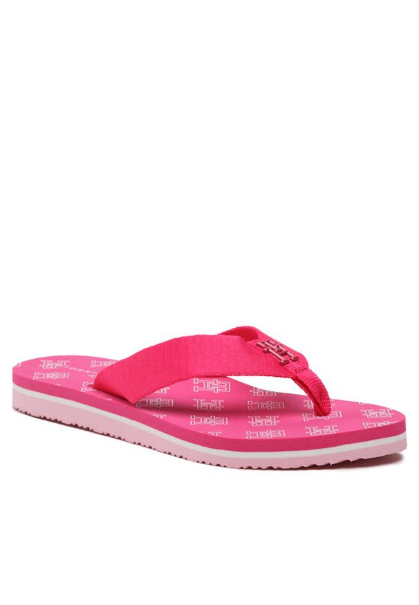 TOMMY HILFIGER - Japonki Tommy Hilfiger. Kolor: różowy. Materiał: materiał