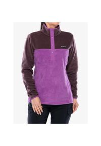 columbia - Bluza bez kaptura damska Columbia Benton Springs Half Snap Pull Over II. Typ kołnierza: bez kaptura. Kolor: fioletowy