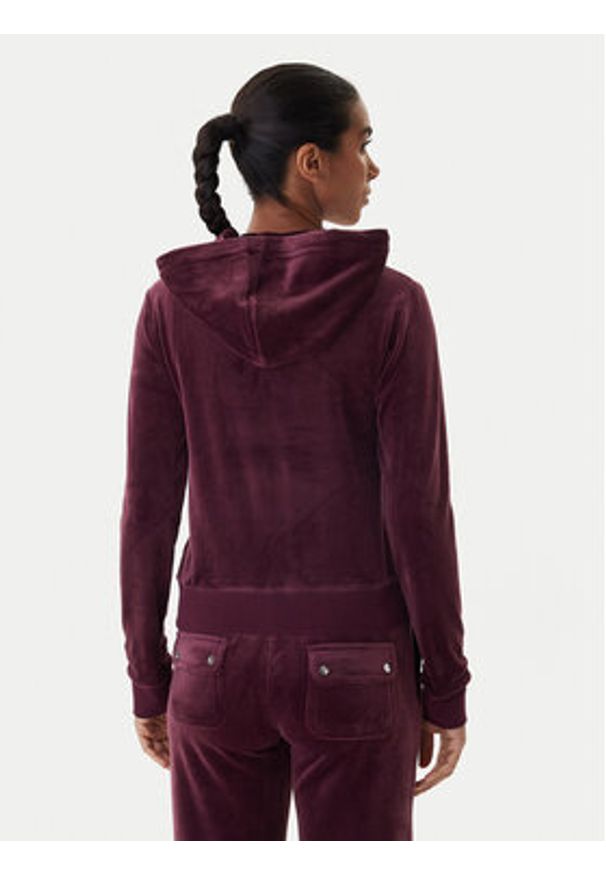 Juicy Couture Bluza Robertson JCAP176 Bordowy Slim Fit. Kolor: czerwony. Materiał: syntetyk