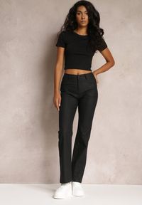Renee - Czarne Spodnie Dzwony High Waist Eliov. Stan: podwyższony. Kolor: czarny #5