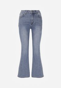 Renee - Niebieskie Jeansy Dzwony Bootcut High Waist z Bawełną Urilyss. Stan: podwyższony. Kolor: niebieski. Długość: krótkie. Sezon: wiosna. Styl: klasyczny #4