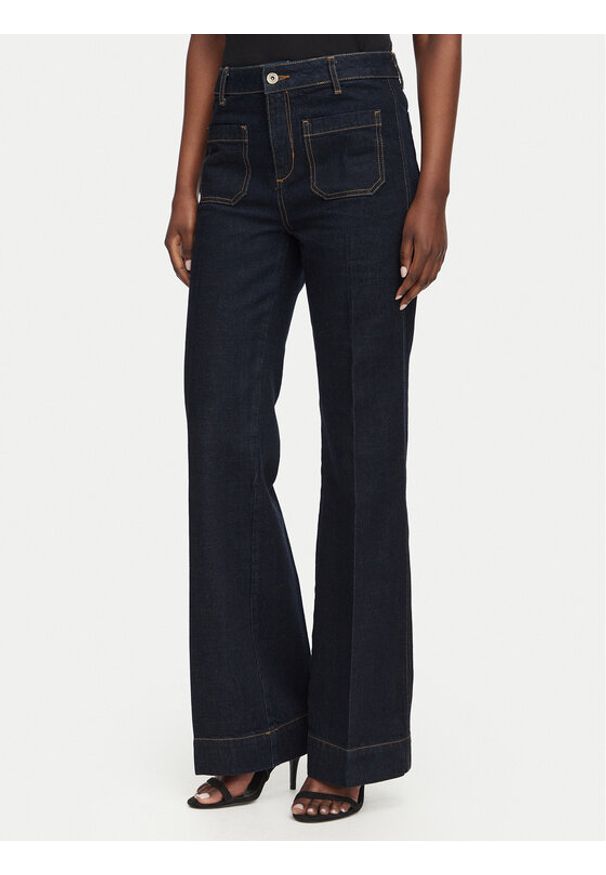 Liu Jo Jeansy UF6196 D4854 Granatowy Flare Fit. Kolor: niebieski