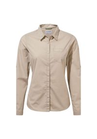 CRAGHOPPERS - Koszula podróżnicza damska Craghoppers Kiwi II LS Shirt. Kolor: beżowy
