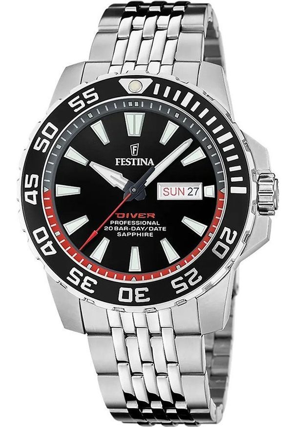 Zegarek Festina Zegarek męski Festina F20661-3 srebrny. Kolor: srebrny