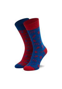 Skarpety Wysokie Męskie Dots Socks. Kolor: niebieski