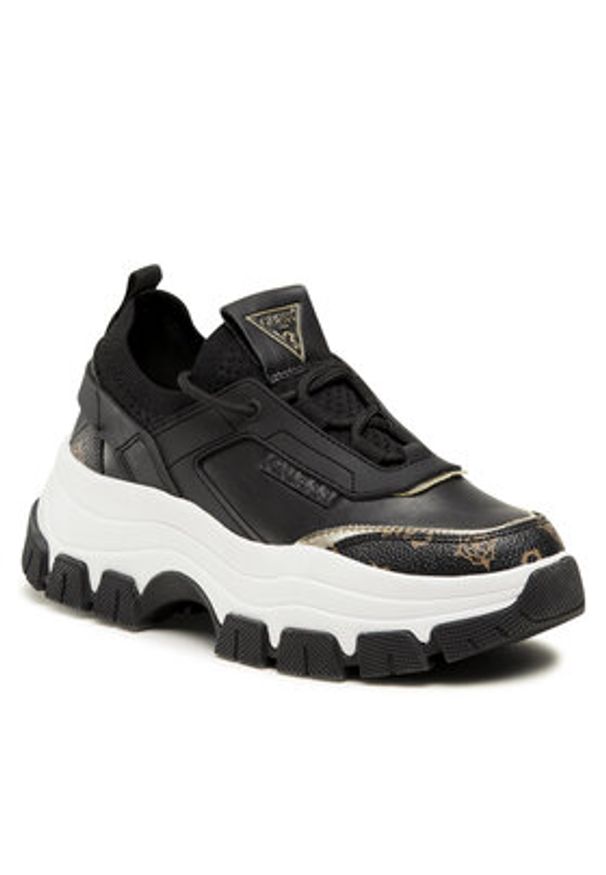 Guess Sneakersy Braydin FL8BYD SMF12 Czarny. Kolor: czarny. Materiał: skóra