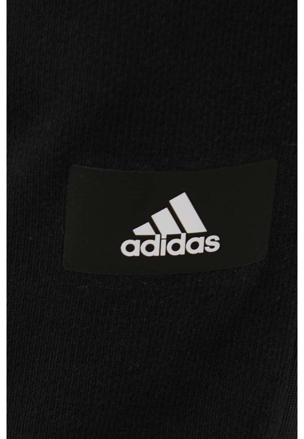 adidas Performance spodnie męskie kolor czarny z aplikacją. Kolor: czarny. Materiał: bawełna. Wzór: aplikacja