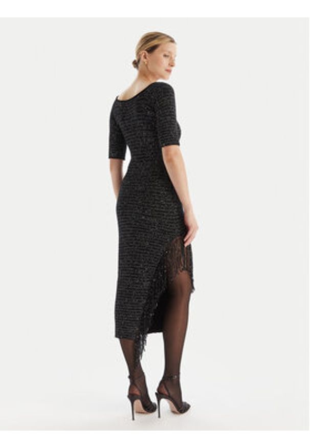 SIMONA CORSELLINI - Simona Corsellini Sukienka koktajlowa A25CEABO5001 Czarny Slim Fit. Kolor: czarny. Materiał: syntetyk. Styl: wizytowy