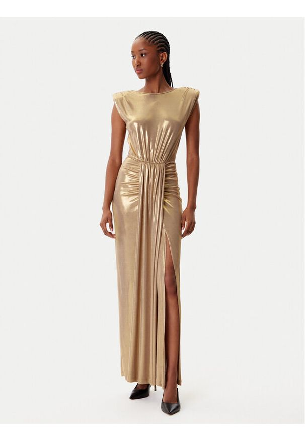 Artigli Sukienka wieczorowa ACAB003146 Złoty Regular Fit. Kolor: złoty. Materiał: syntetyk. Styl: wizytowy