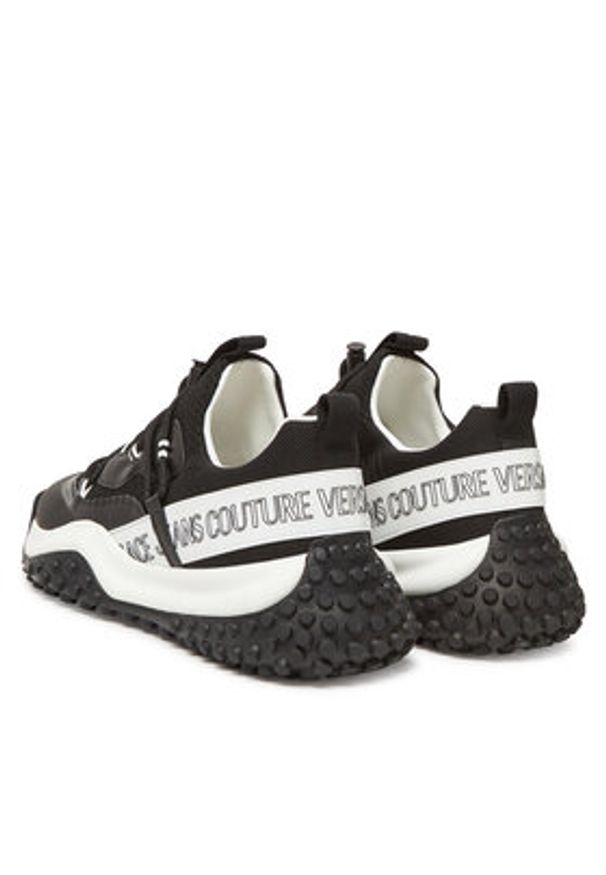 Versace Jeans Couture Sneakersy 78YA3SN2 Czarny. Kolor: czarny. Materiał: materiał