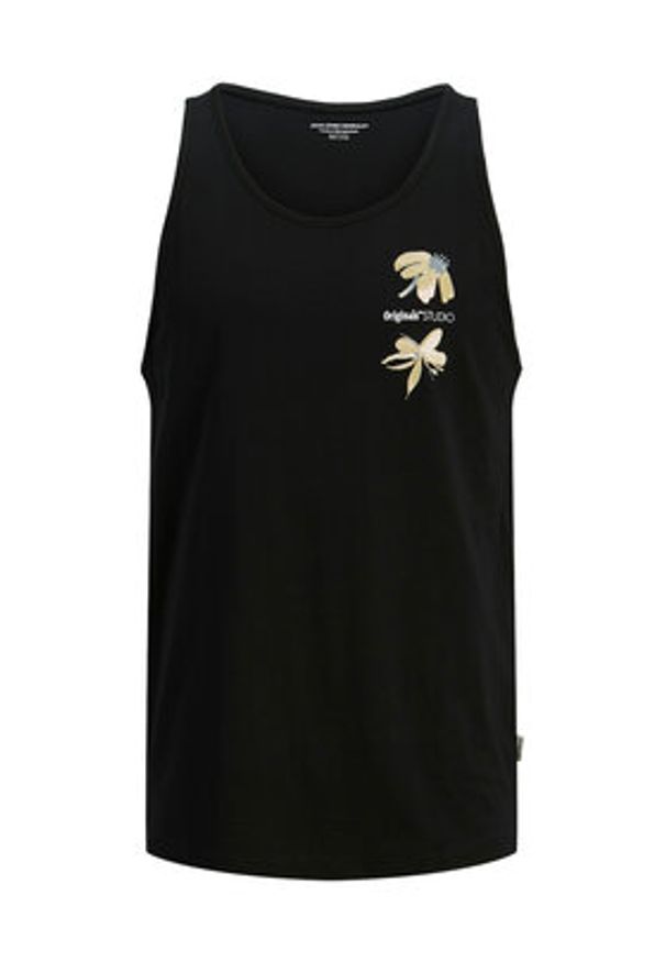 Jack & Jones Tank top Varenna 12275464 Czarny Regular Fit. Kolor: czarny. Materiał: bawełna