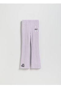Reserved - Spodnie flare Pusheen - lawendowy. Kolor: fioletowy. Materiał: bawełna #1