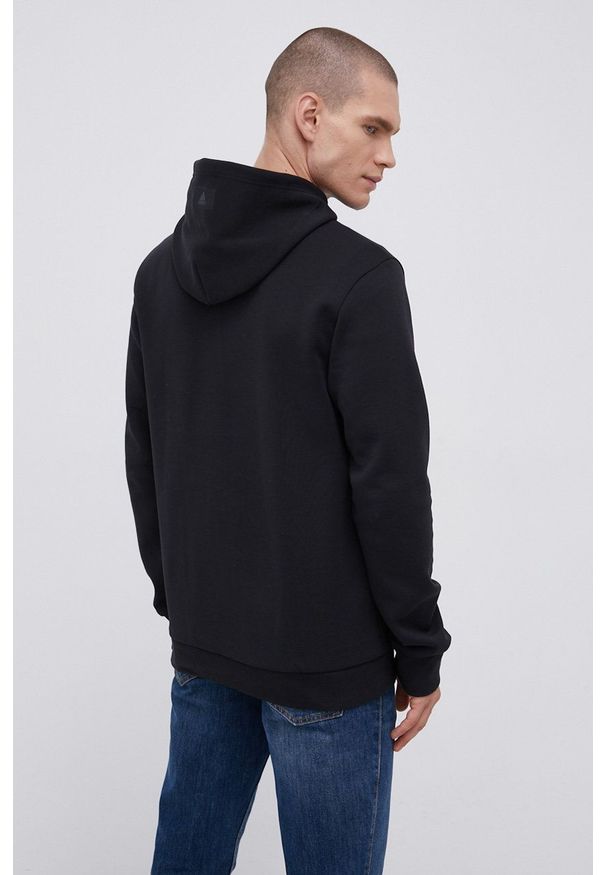 adidas Performance Bluza GT3737 męska kolor czarny z kapturem gładka. Okazja: na co dzień. Typ kołnierza: kaptur. Kolor: czarny. Materiał: dzianina, materiał. Wzór: gładki. Styl: casual