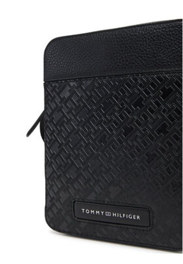 TOMMY HILFIGER - Tommy Hilfiger Saszetka Th Monogram Mini Preporter AM0AM13210 Czarny. Kolor: czarny. Materiał: skóra