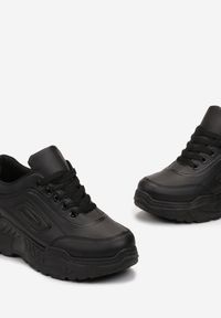 Renee - Czarne Sneakersy na Platformie Jeta. Kolor: czarny. Obcas: na platformie #2