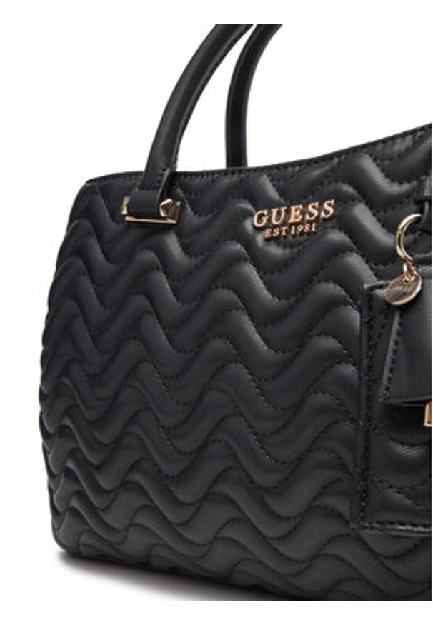 Guess Torebka Melisandra HWQG96 53070 Czarny. Kolor: czarny. Materiał: skórzane