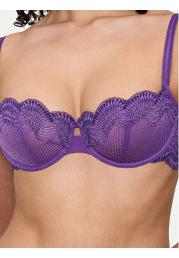 Triumph Biustonosz balkonetka Comfort Glam 10224928 Fioletowy. Kolor: fioletowy. Materiał: syntetyk