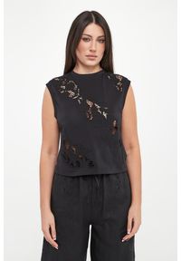 Twinset Milano - Top damski koronkowy TWINSET. Materiał: koronka #4
