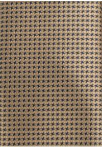 Krawat Męski - Angelo di Monti - Beżowy w Drobny Wzór. Kolor: brązowy, beżowy, wielokolorowy. Materiał: tkanina. Styl: elegancki, wizytowy #4