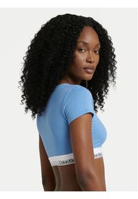 Calvin Klein Underwear T-Shirt LV00QF8495 Błękitny Slim Fit. Kolor: niebieski. Materiał: bawełna #3