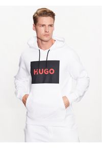 Hugo Bluza Duratschi223 50473168 Biały Regular Fit. Kolor: biały. Materiał: bawełna