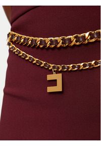 Elisabetta Franchi Spódnica mini GOT3646E3 Bordowy Regular Fit. Kolor: czerwony. Materiał: syntetyk #5