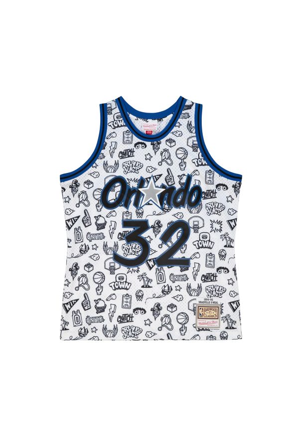 Mitchell & Ness - Jersey Orlando Magic NBA Doodle Swingman 1994 Shaquille O'Neal. Kolor: biały. Materiał: jersey. Sport: koszykówka