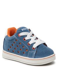 Sneakersy Primigi 1856133 M Bluette. Kolor: niebieski. Materiał: zamsz, skóra