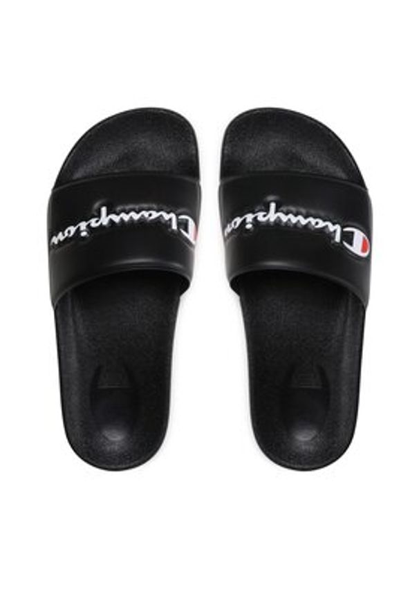 Champion Klapki Versity S11544-CHA-KK001 Czarny. Kolor: czarny. Materiał: skóra