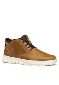 Geox Sneakersy U Flextride Plus U56MAB 000FF C6002 Brązowy. Kolor: brązowy. Materiał: skóra