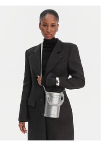 Pinko - PINKO Torebka Mini Bucket Manico 25-26 PLTT 105910 Srebrny. Kolor: srebrny. Materiał: skórzane #1