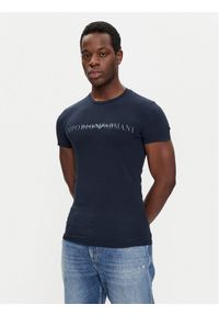 Emporio Armani Underwear T-Shirt 111035 4F729 00135 Granatowy Slim Fit. Kolor: niebieski. Materiał: bawełna