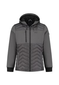 ZUMBA WEAR - Kjelvik Męski Ciepły Wodoodporny Płaszcz Zimowy 3XL. Kolor: szary, fioletowy, wielokolorowy. Sezon: zima. Sport: joga i pilates, taniec #1