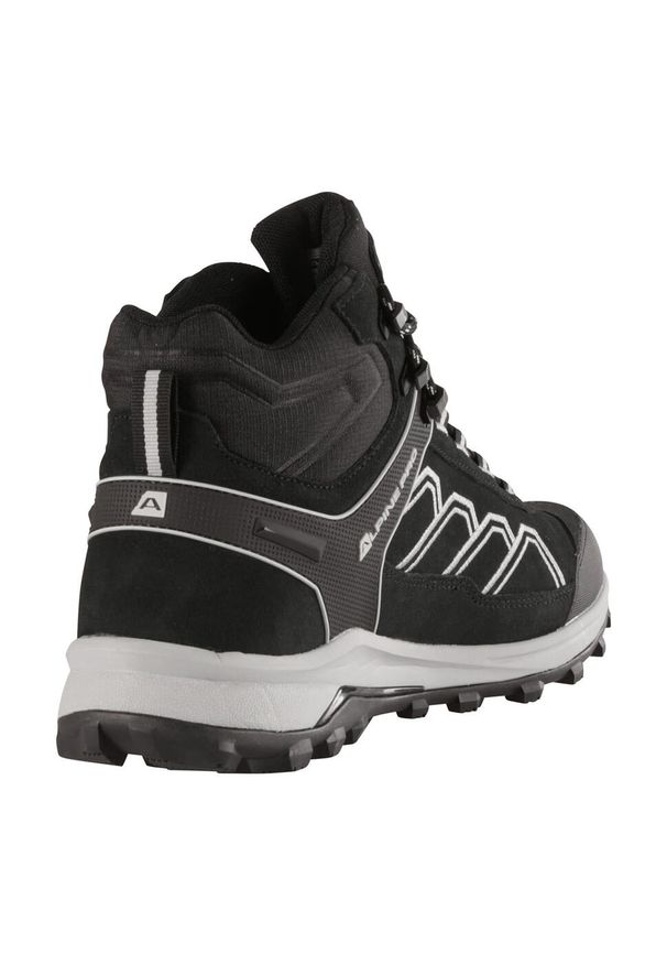 ALPINE PRO - Buty turystyczne za kostkę Alpine Pro Wuteve. Wysokość cholewki: za kostkę. Kolor: czarny. Materiał: skóra. Szerokość cholewki: normalna