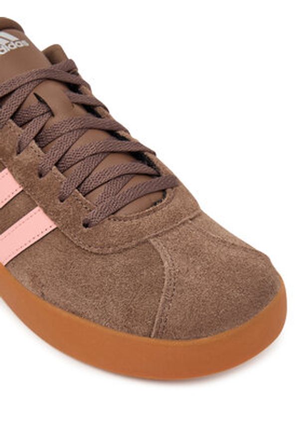 Adidas - adidas Sneakersy Vl Court 3.0 Shoes KK4547 Brązowy. Kolor: brązowy. Materiał: zamsz, skóra