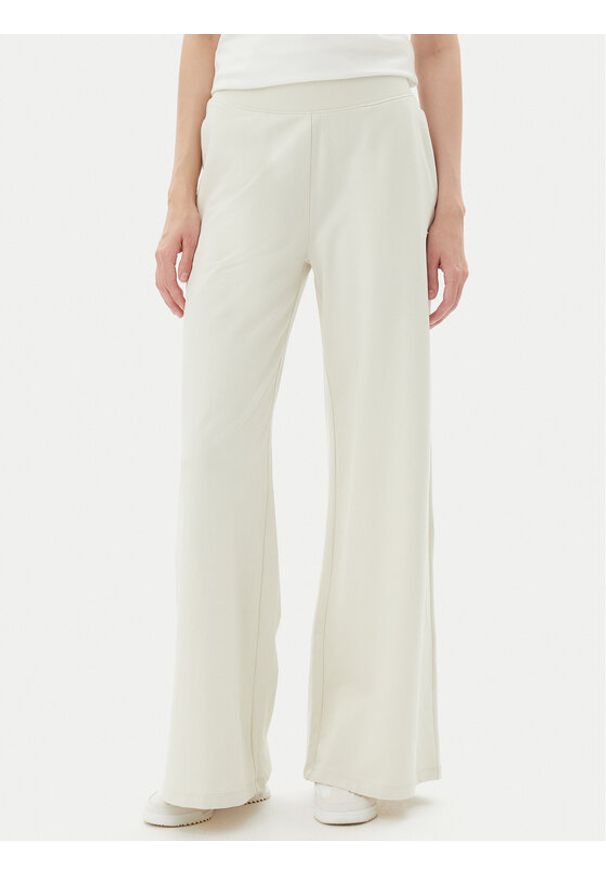 EA7 Emporio Armani Spodnie dresowe 7W000083 AF13135 U1112 Beżowy Wide Leg. Kolor: beżowy. Materiał: bawełna