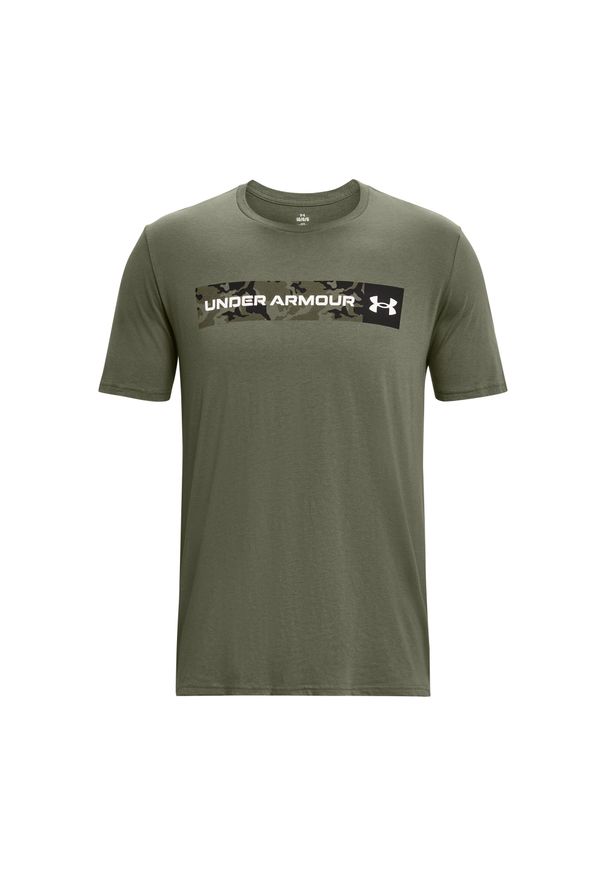 Koszulka Under Armour Camo Chest. Kolor: biały, wielokolorowy, zielony. Materiał: poliester, bawełna. Sport: fitness