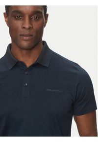 Karl Lagerfeld - KARL LAGERFELD Polo 745001 552200 Granatowy Slim Fit. Typ kołnierza: polo. Kolor: niebieski. Materiał: bawełna #5