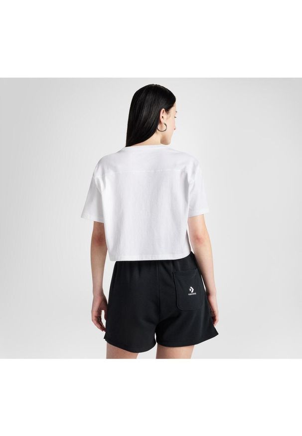 Koszulka Converse Sporty Boxy T-Shirt, Kobiety. Kolor: biały. Materiał: materiał, bawełna