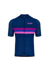 KEADA SPORTS - Damska koszulka rowerowa z krótkim rękawem - Sunset. Kolor: fioletowy. Długość rękawa: krótki rękaw. Długość: krótkie. Sport: kolarstwo